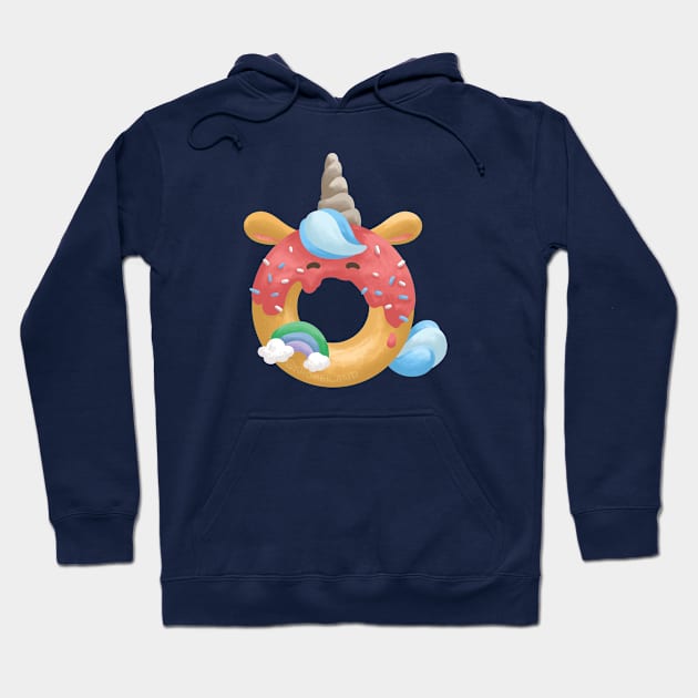 Donut with Unicorn Shape Hoodie by Khotekmei